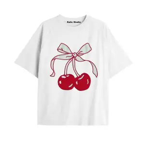 Y2k vintage Cherry Baskılı Sİyah T-shirt KOD 53