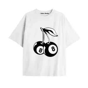 Y2k vintage Cherry Baskılı Sİyah T-shirt KOD 60