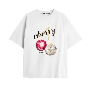 Y2k vintage Cherry Baskılı Sİyah T-shirt KOD 66
