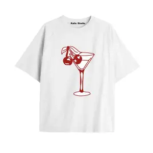 Y2k vintage Cherry Baskılı Sİyah T-shirt KOD 68