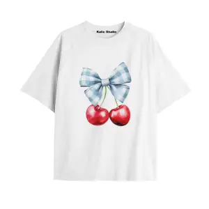 Y2k vintage Cherry Baskılı Sİyah T-shirt KOD 70