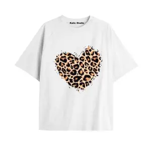 Y2k vintage Leopar Baskılı Sİyah T-shirt KOD 105