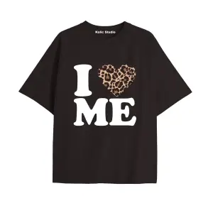 Y2k vintage Leopar Baskılı Sİyah T-shirt KOD 151