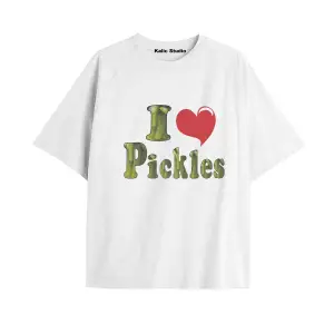 Y2k vintage Pickles Baskılı Beyaz T-shirt KOD 190