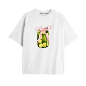 Y2k vintage Pickles Baskılı Beyaz T-shirt KOD 198