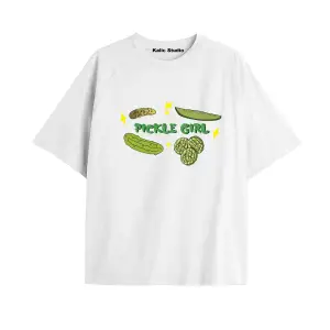 Y2k vintage Pickles Baskılı Beyaz T-shirt KOD 204