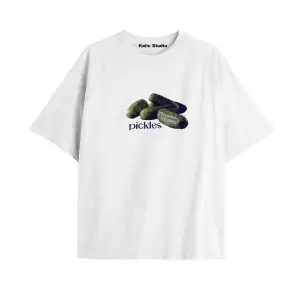 Y2k vintage Pickles Baskılı Beyaz T-shirt KOD 210