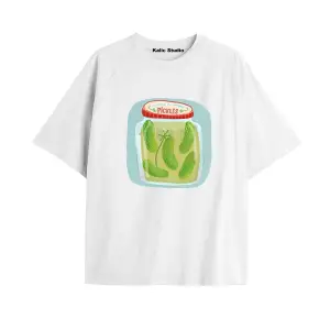 Y2k vintage Pickles Baskılı Beyaz T-shirt KOD 218
