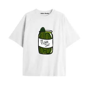 Y2k vintage Pickles Baskılı Beyaz T-shirt KOD 219