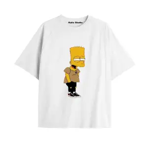 Y2k vintage Simpson Baskılı Beyaz T-shirt KOD 276