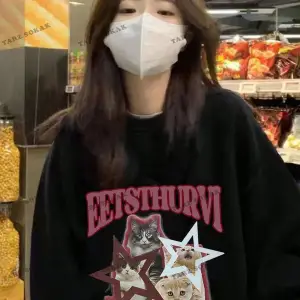 Y2K YENİ SEZON SSWEAT HARAJUKA KUROMİ RETRO KOD 1181 Siyah