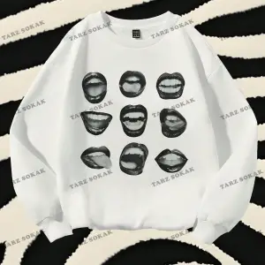 Y2K YENİ SEZON SSWEAT HARAJUKA KUROMİ RETRO KOD 16 Beyaz