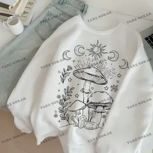 Y2K YENİ SEZON SSWEAT HARAJUKA KUROMİ RETRO KOD 16 Beyaz