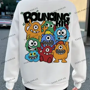 Y2K YENİ SEZON SSWEAT HARAJUKA KUROMİ RETRO KOD 16 Beyaz