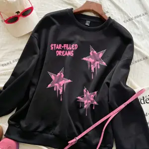 Y2K YENİ SEZON SSWEAT HARAJUKA KUROMİ RETRO KOD 16 Siyah