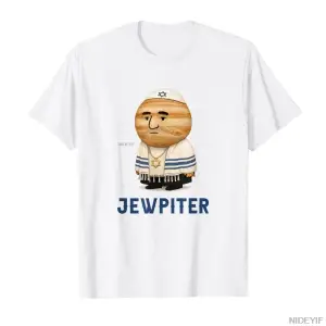 Yahudi Mizah Hanuka İsrail İsrailli Jüpiter İbranice Şaka T-shirt Erkekler Kadınlar Için % 10