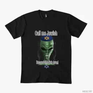 Yahudi Uzaylı Meme T-shirt Erkekler Kadınlar Için % 100% Pamuklu Tişörtler 3XS-3XL Üstler 122