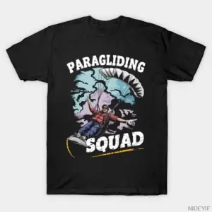 Yamaç Paraşütü Kadro Tişörtü Erkek Kadın %100 Pamuklu Tişörtler Kısa Kollu Üstler 1229-2