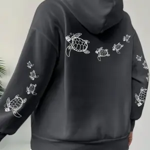 Yaratıcı Kaplumbağa Yüzme Baskılar Kadın Giyim Hoodie Sıcak Spor Üstleri Tüm Maç Rahat Spor Y