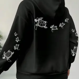 Yaratıcı Kaplumbağa Yüzme Baskılar Kadın Giyim Hoodie Sıcak Spor Üstleri Tüm Maç Rahat Spor Y