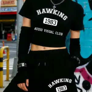 Yaz Hawkins Ses Görüntü Kulübü Baskılı Babby TeeTişört Şort Kadın İki Parça Takım Beş Cepli Panto