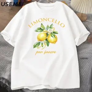 Yaz Limon T Shirt Erkek Kadın Limonchllo Baskılı Tişört Rahat Pamuk Kısa Kollu T-shirt Haraju 2898
