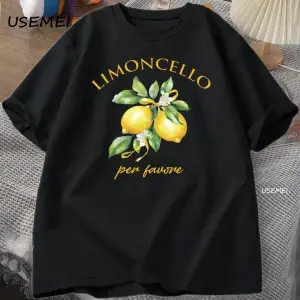 Yaz Limon T Shirt Erkek Kadın Limonchllo Baskılı Tişört Rahat Pamuk Kısa Kollu T-shirt Haraju 2898
