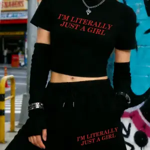 Yazlık Ben Gerçekten Sadece Bir Kızım Baskılı Babby TeeTişört Şort Kadın İki Parçalı Takım Diz Bo