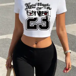 Yazlık New York 23 Numara Ninja Baskılı Babby TeeTişört Şort Kadın İki Parça Takım Üst Pantolon Y