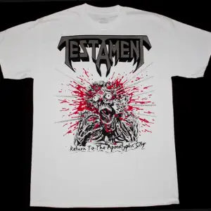 YEAH YEAH YEAHS FANGS AND BONES NEW WHITE T-SHIRT ÖN VE ARAKA BASKILI