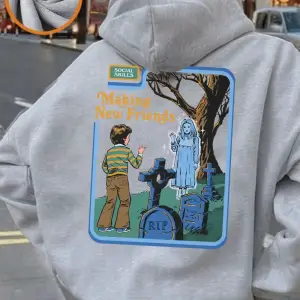 Yeni Arkadaşlar Yapmak Baskılı Kapüşonlu Üstler Kadın Rahat Bol Kazak Kışlık Polar Sıcak Swea