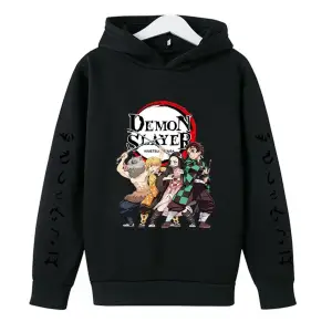 Yeni Demon Slayer Hoodie Model16 15144 Siyah