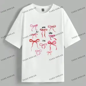 Yıldız Baskılı Oversize Kalıp Unisex T-shirt