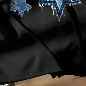 Yıldız Baskılı Oversize Kalıp Unisex T-shirt