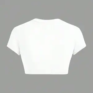 Yıldız Grafikli Yuvarlak Yaka Kısa Kollu Crop