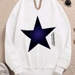 Yıldız Y2k Harajuka Style Sokak Trend Tasarım Harajuku/gotik Beyaz