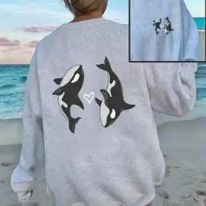 Yunus aşk kalp baskılar tişörtü kadın kış polar sıcak kapüşonlu üstler bisiklet yaka bol giys