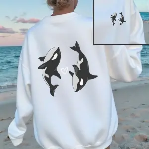 Yunus aşk kalp baskılar tişörtü kadın kış polar sıcak kapüşonlu üstler bisiklet yaka bol giys