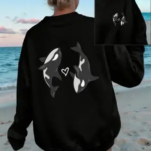 Yunus aşk kalp baskılar tişörtü kadın kış polar sıcak kapüşonlu üstler bisiklet yaka bol giys