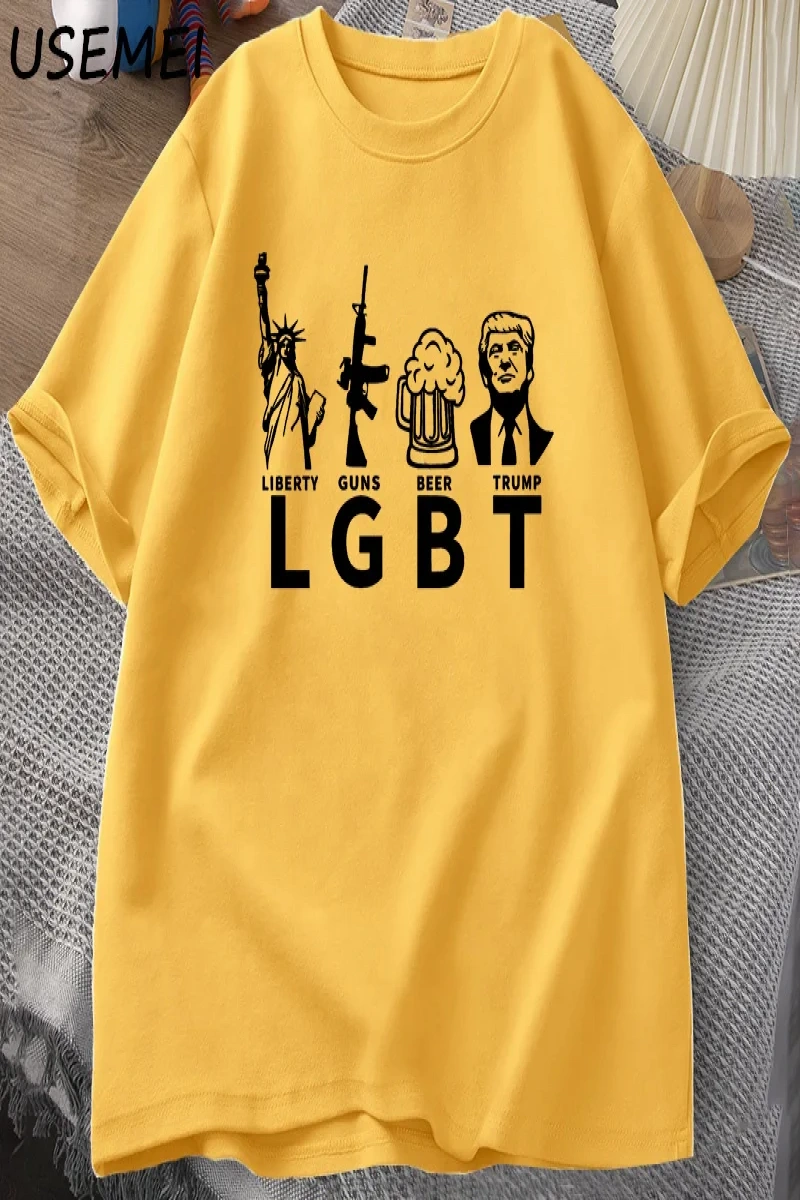 LGBT Liberty Beer Trump T-shirt Keep America Great MAGA Tshirts Casual Cotton Short Sleeve G 2966