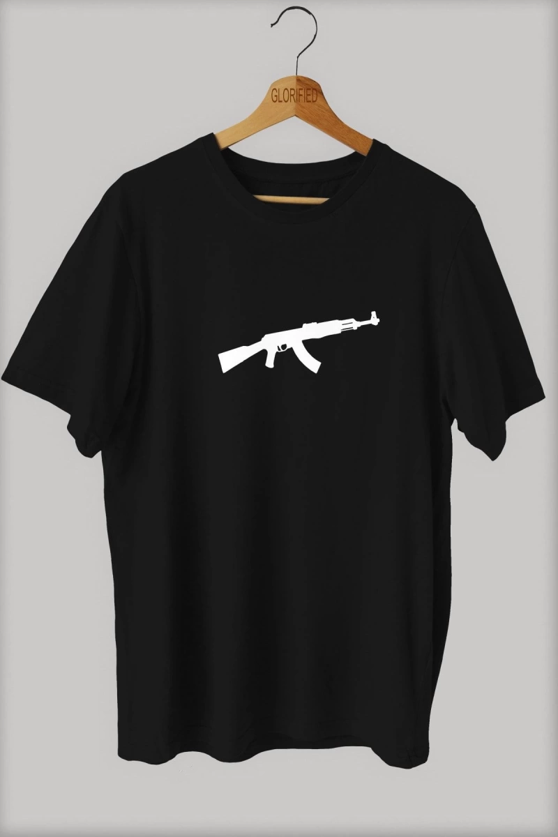 -wed Ak 47 (keleş) Baskılı Oversize T-shirt ( Tişört )sokak Tarzı