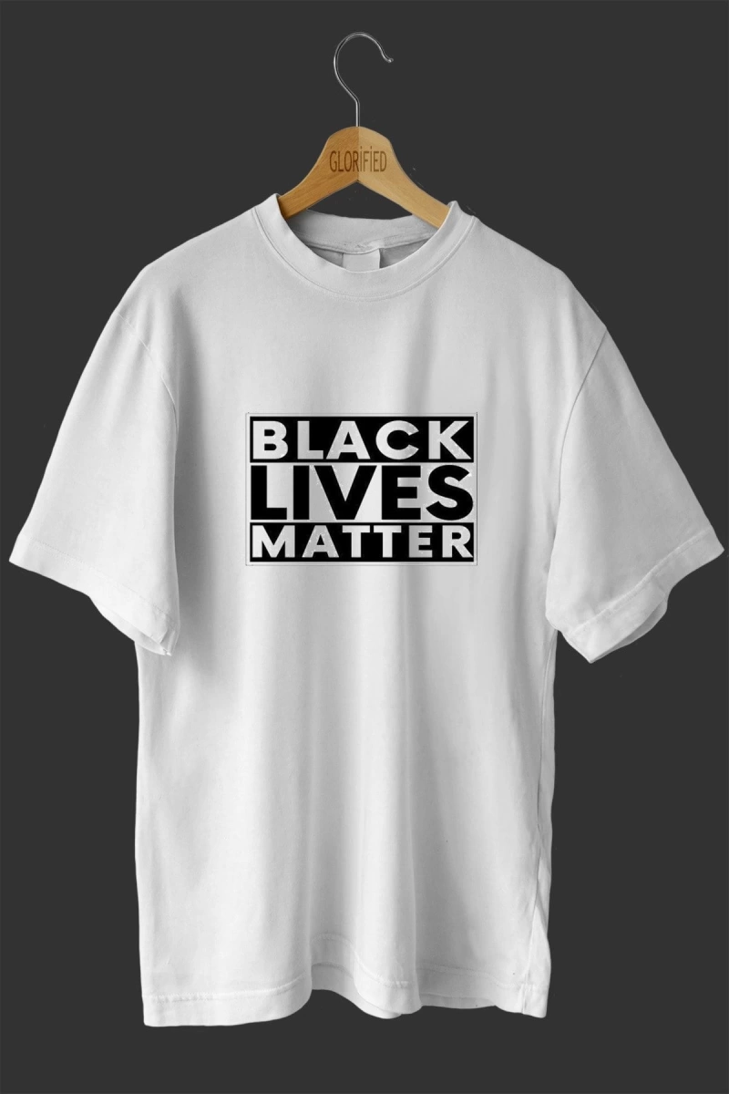 -wed Black Lives Matter Tasarım Baskılı Oversize T Shirt
