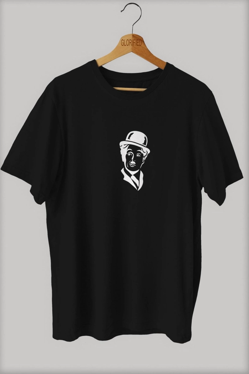 -wed Charlie Chaplin Baskılı Oversize T-shirt ( Tişört )sokak Tarzı