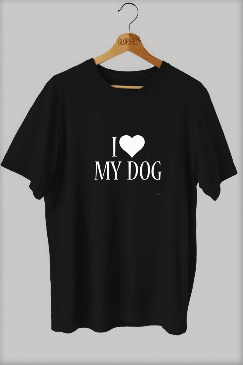 -wed I Love My Dog Baskılı Oversize T-shirt ( Tişört )sokak Tarzı