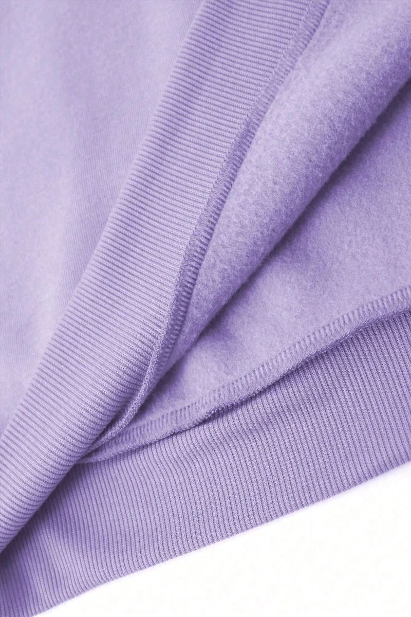 1 Adet Bol Kesim Erkek Düz Yuvarlak Yaka Sweatshirt