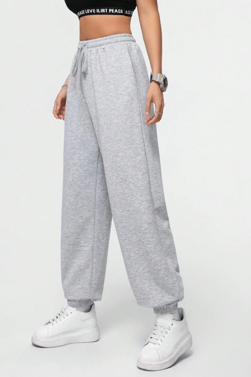 1set Kadın Rahat Kırmızı Örümcek ve Çiçek Baskılı Bağcıklı Etek Sweatshirt ve Pa