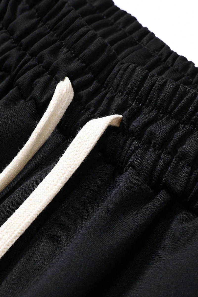 2 adet Erkek Düz Renk Gevşek Bağcıklı Bel Eşofman Altı, Fitness ve Koşu Jogger Pantolonu, İlk