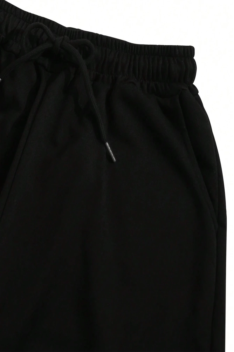 2 adet/takım Bol Günlük MAMA Baskılı Sweatshirt ve Bağcıklı Pantolon, Kadınlar İçin