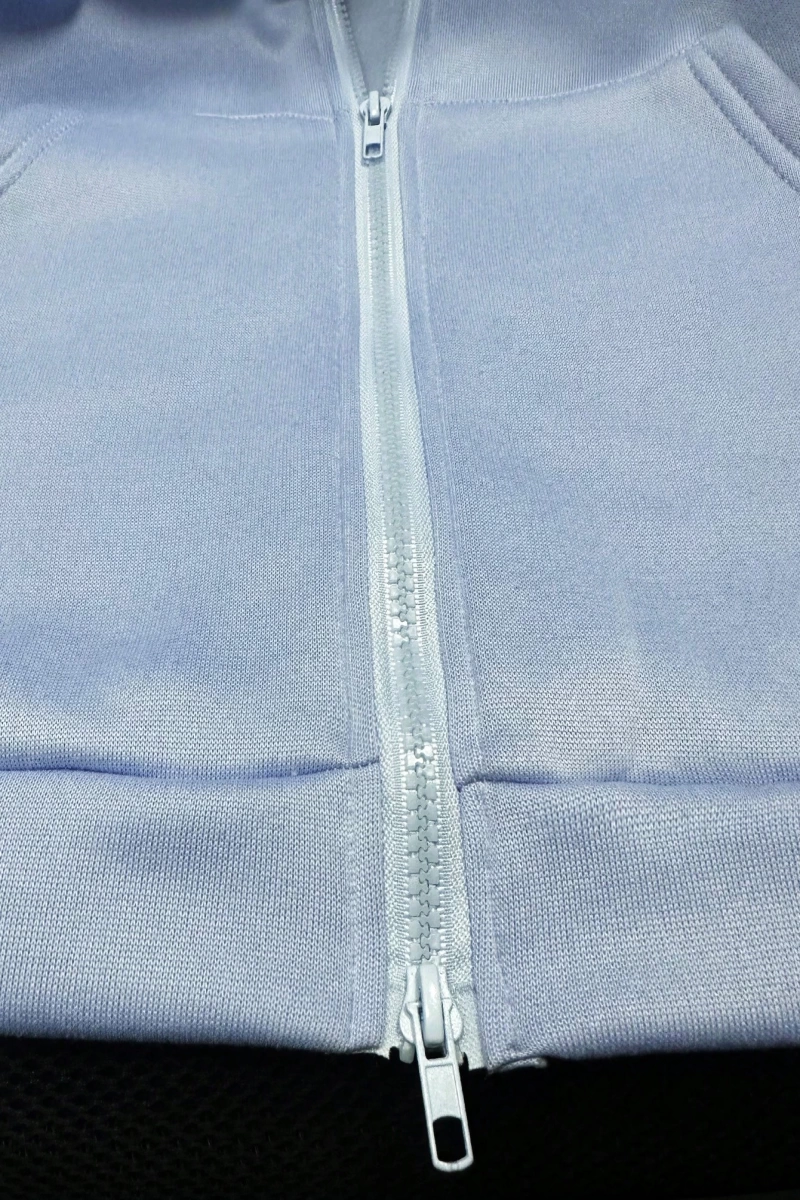 2 Adet/Takım Kadın Düz Ön Fermuarlı Kapşonlu Üst ve Uzun Pantolon Kıyafeti, Minimalist