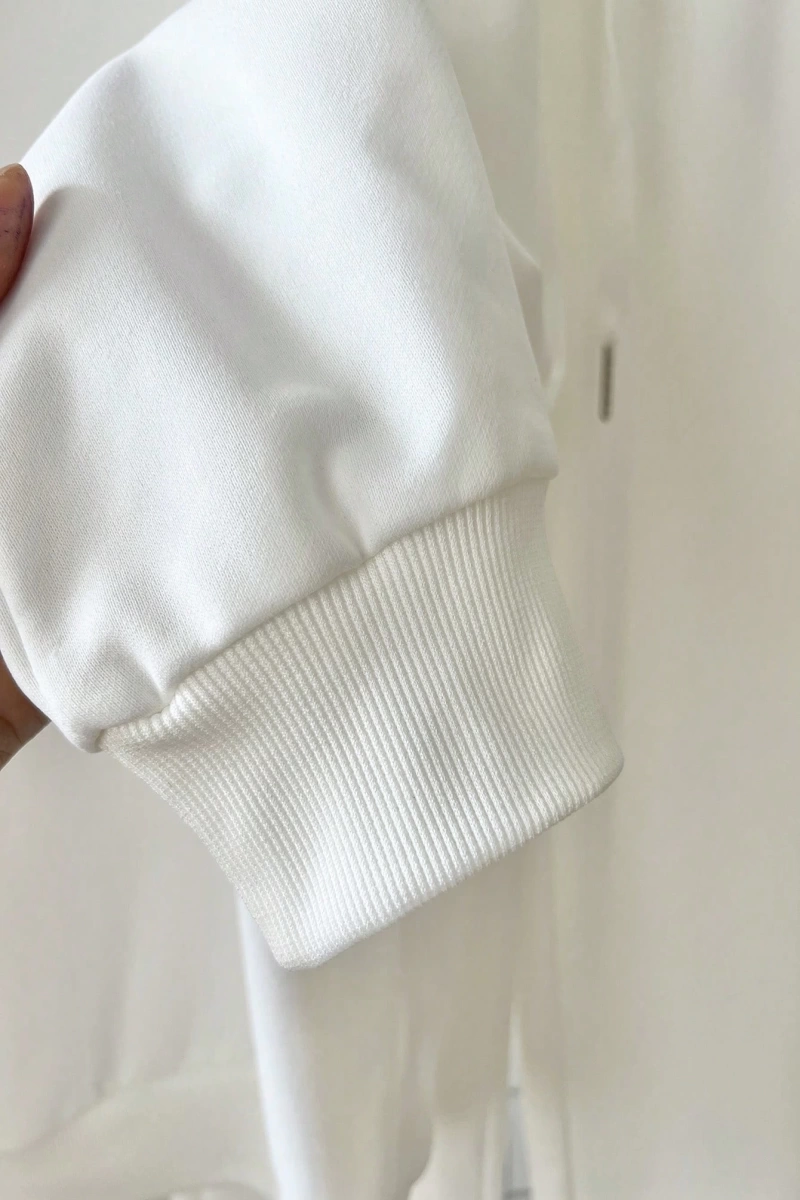2 adet/takım Kadın Rahat 23# Bol Mürettebat Yaka Büyük Boy Sweatshirt ve Bağcıklı Pa